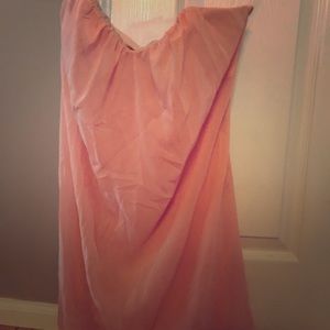 Pink strapless dress!